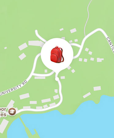 Find My via satellite feature in use, showing a person's location on a mountain
