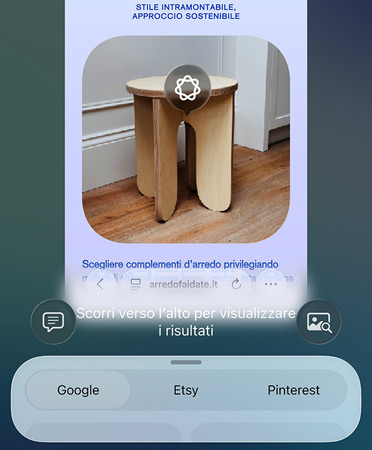 Funzione intelligenza visiva in uso