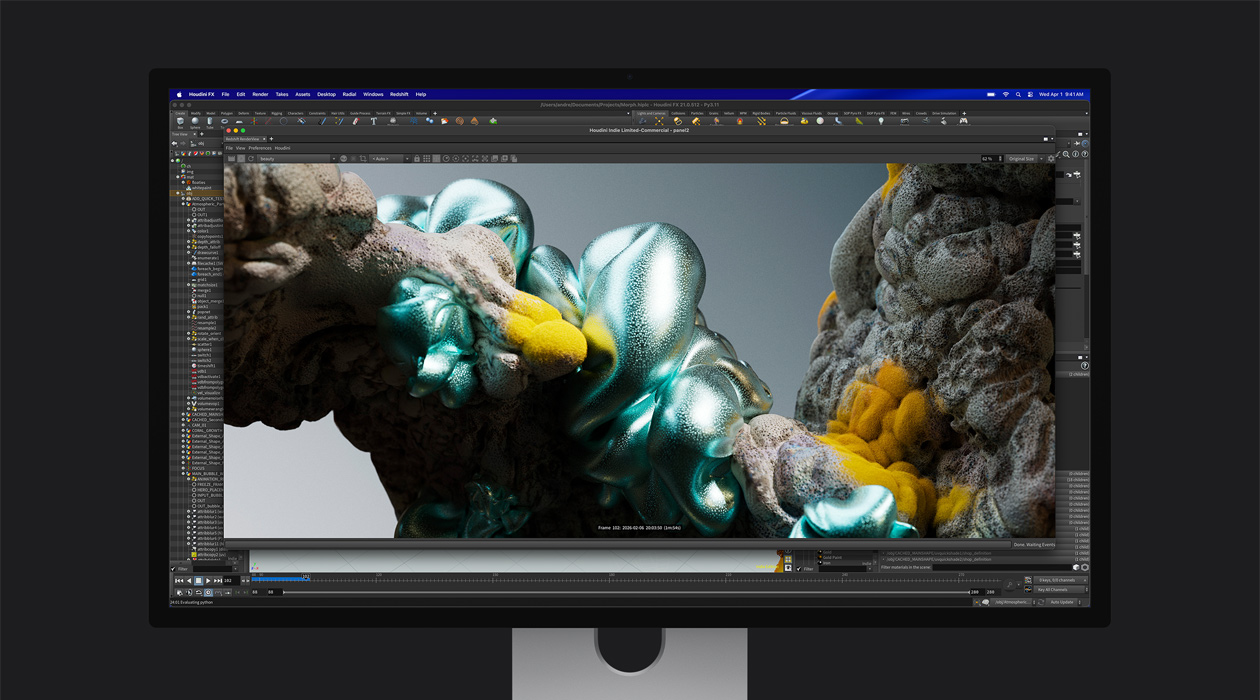 Animācijas faila nekustīgs attēls Studio Display XDR