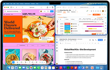 MacBook Air with multiple apps open