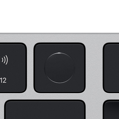 Close-up view of Touch ID on Magic Keyboard